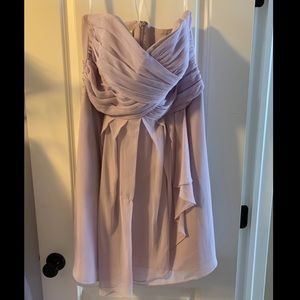 David’s bridal bridesmaid dress short chiffon